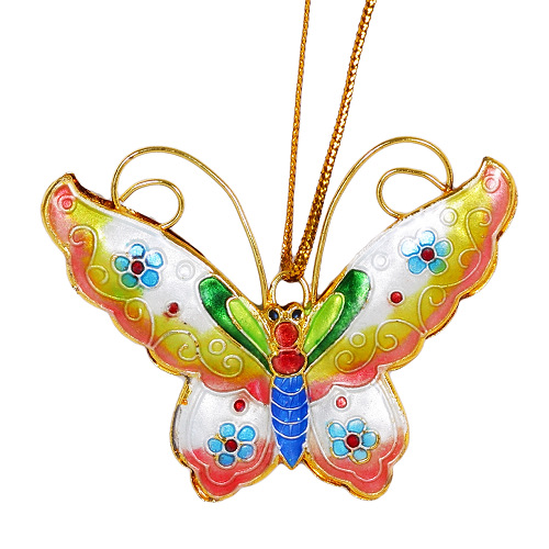 Schmetterling, Deko, Cloisonne Emaille, 0444 - zum Schließen ins Bild klicken
